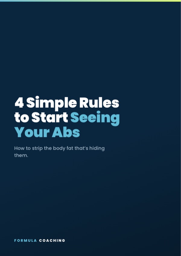 Cover of the guide 4 Simple Rules to Start Seeing Your Abs